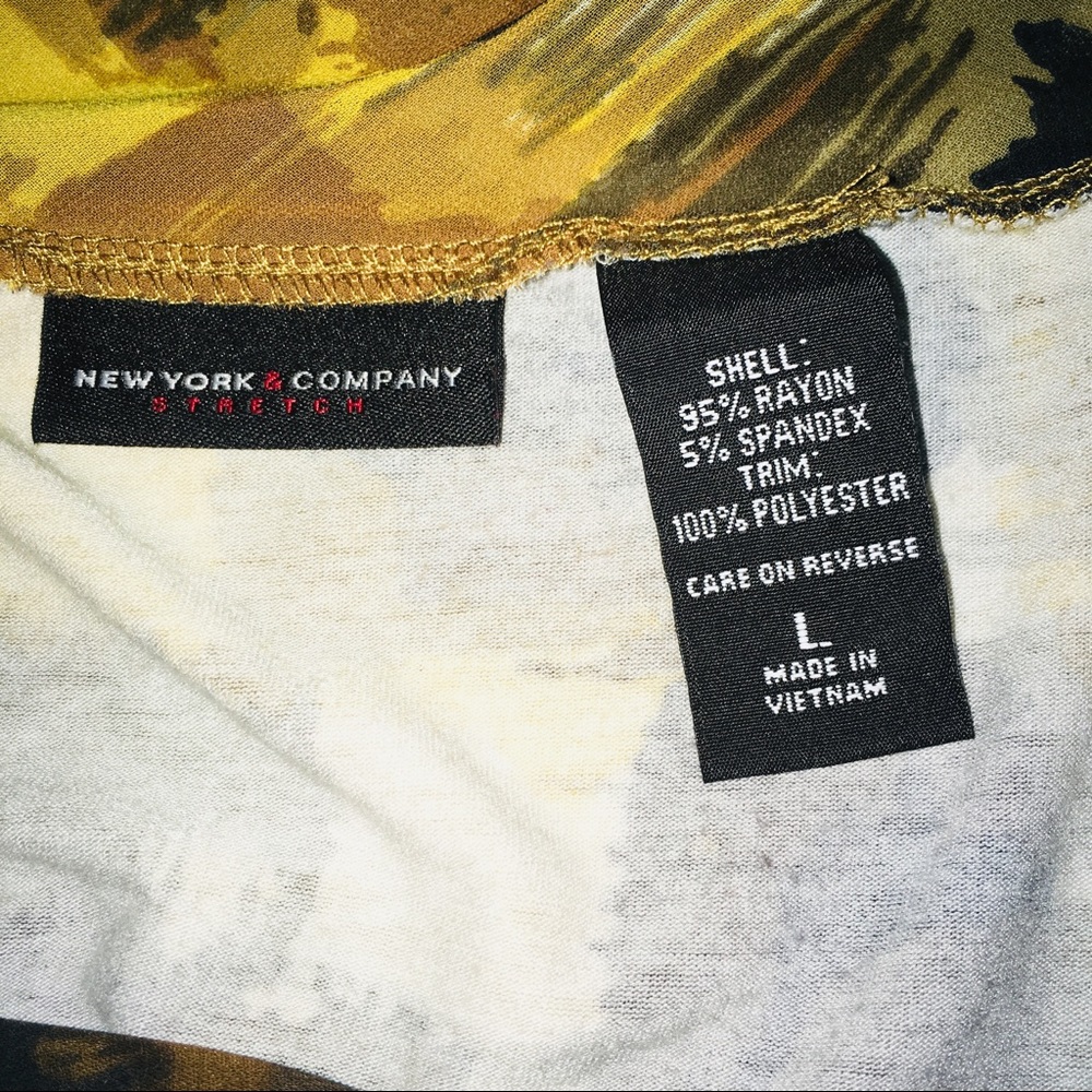 New York & Company Colorful Pattern Design Top - Picture 5 of 5